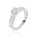 Bague Solitaire Hamane Argent Blanc Oxyde De Zirconium