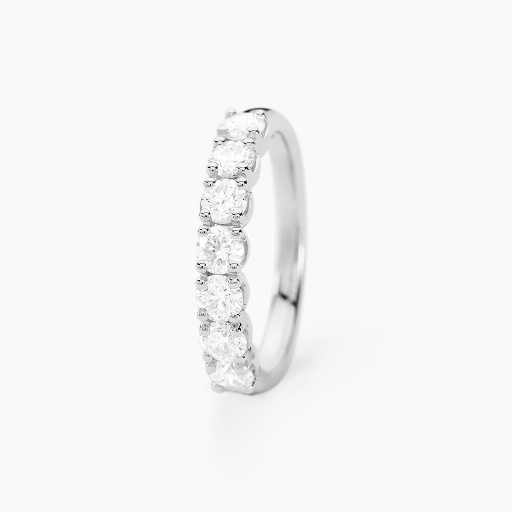 Alliance Hera Or Blanc Diamant - Alliances avec pierres Femme | Marc Orian