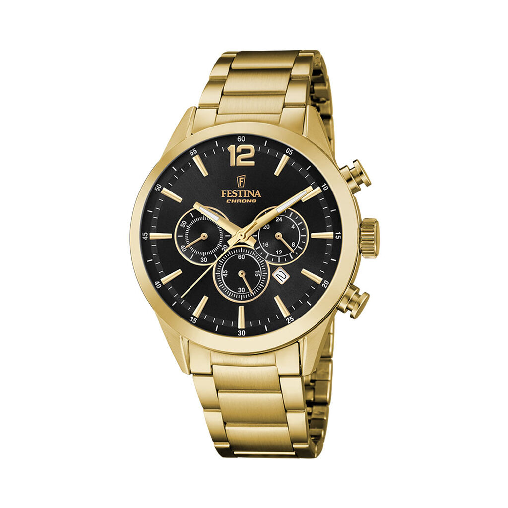 Montre Festina Timeless Chronograph Noir - Montres étanches Homme | Marc Orian