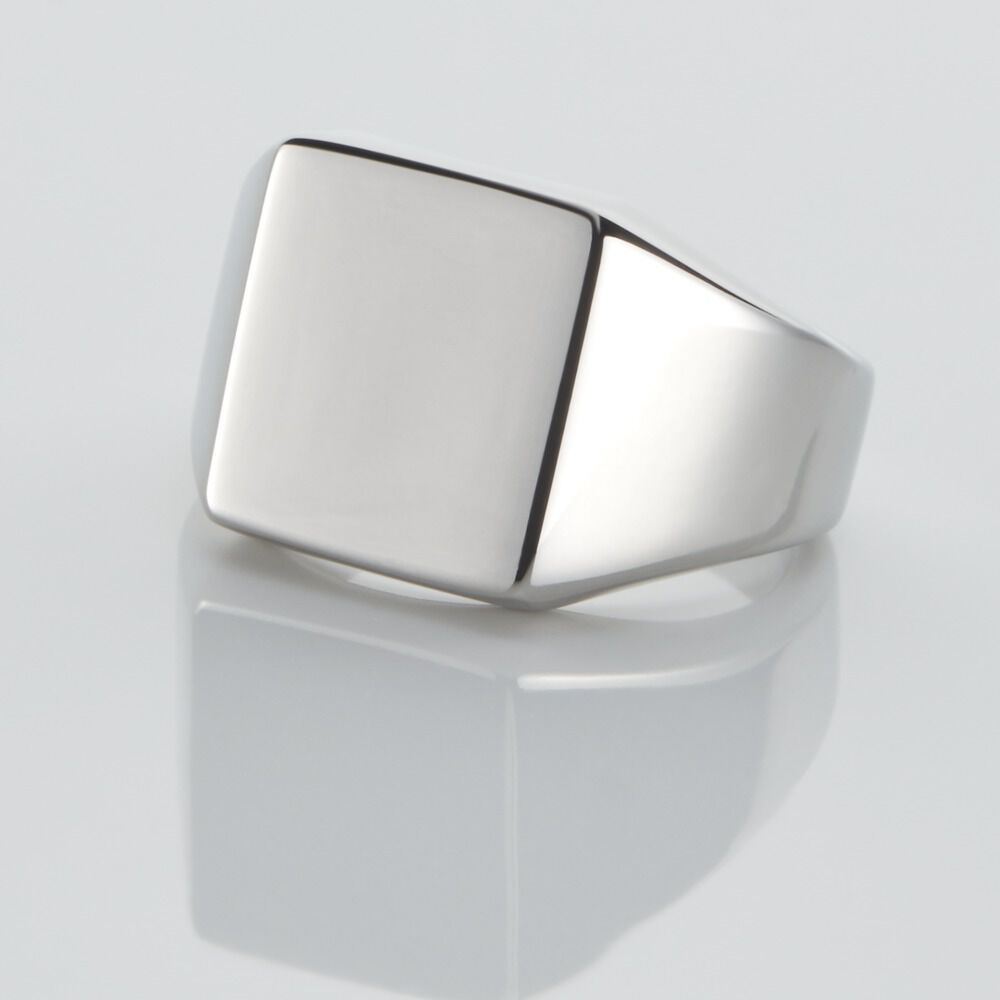 Chevaliere Acier Blanc Winebald - Bijoux fantaisie Homme | Marc Orian