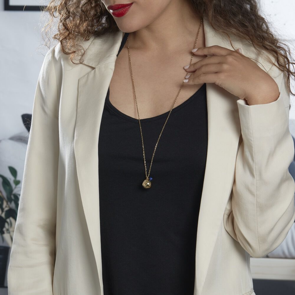 Collier My Bola Acier Jaune Aventurine -  Femme | Marc Orian