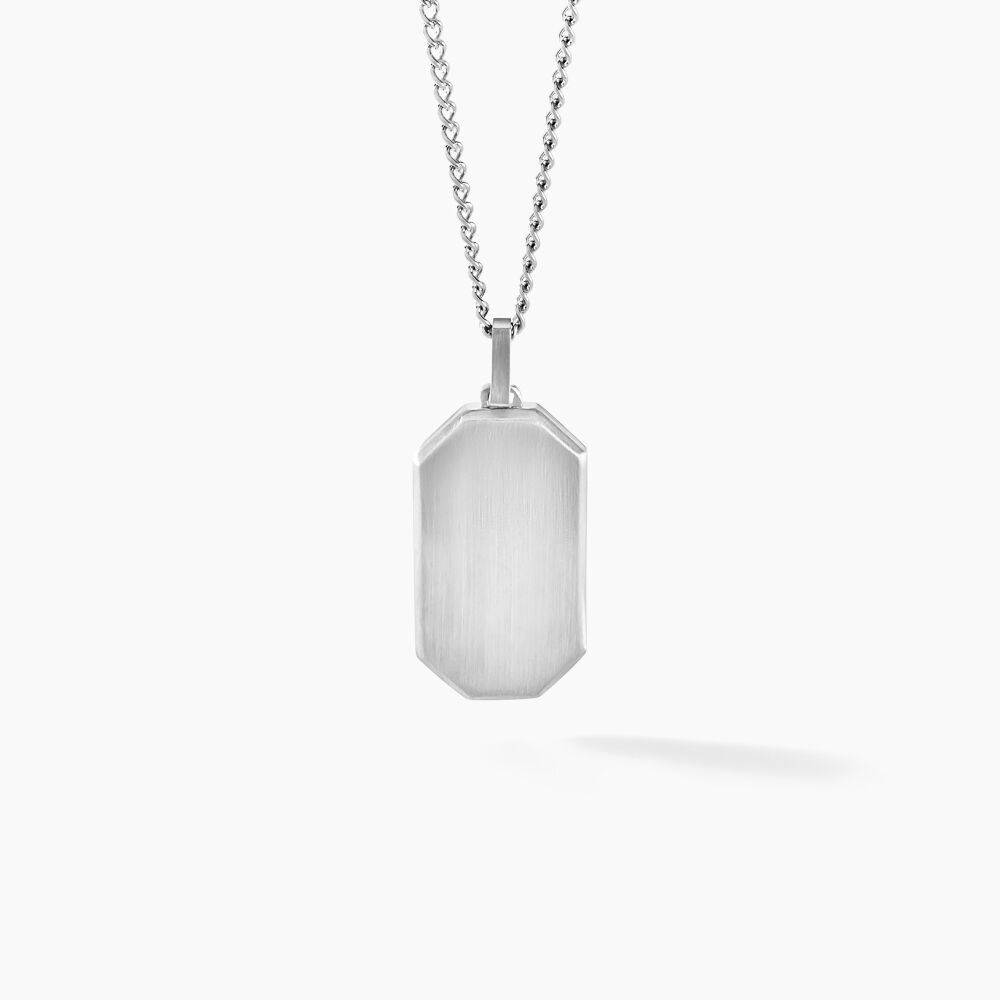 Collier Alessio Acier Blanc - Colliers Homme | Marc Orian