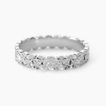 Alliance Dentelle 2 Rangs Diamantee Or Blanc - Alliances duo Unisex | Marc Orian