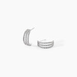 Cr&eacute;oles Oiva Or Blanc Oxyde De Zirconium - Cr&eacute;oles Femme | Marc Orian