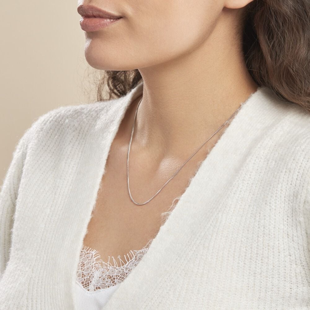 Chaîne Imad Maille Gourmette Or Blanc - Chaines Femme | Marc Orian