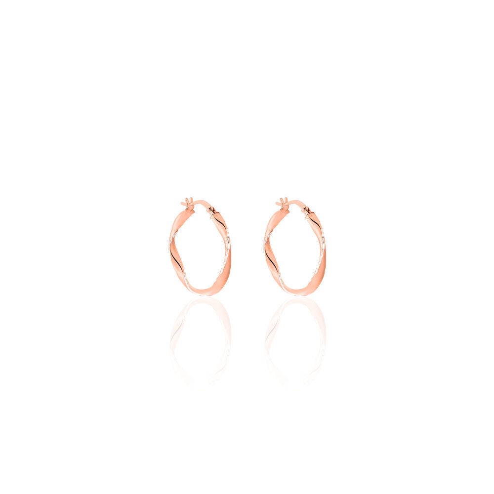 Créoles Argent Rose Alieno - Créoles Femme | Marc Orian