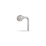 Piercing De Nez Fethi Serti Clos Or Blanc Oxyde De Zirconium - Piercing Nez Femme | Marc Orian