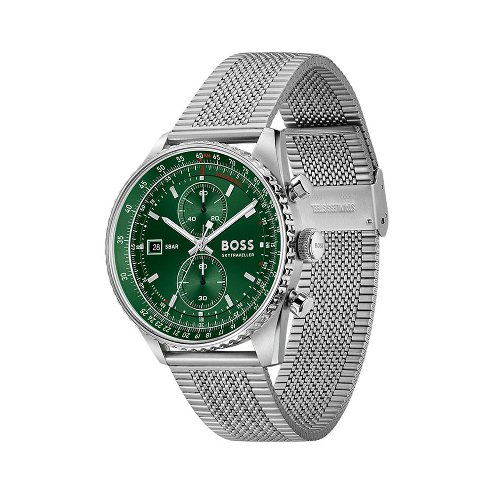 Montre Hugo Boss Skytraveller Pro Vert - Montres &eacute;tanches Homme | Marc Orian