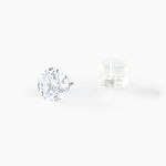 Boucles D'oreilles Puces Eddie Or Blanc Oxyde De Zirconium - Puces Femme | Marc Orian