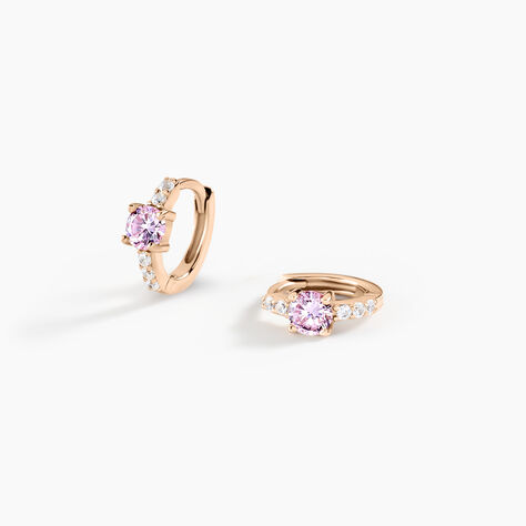 Créoles Gregh Argent Rose Oxyde De Zirconium - Créoles Femme | Marc Orian