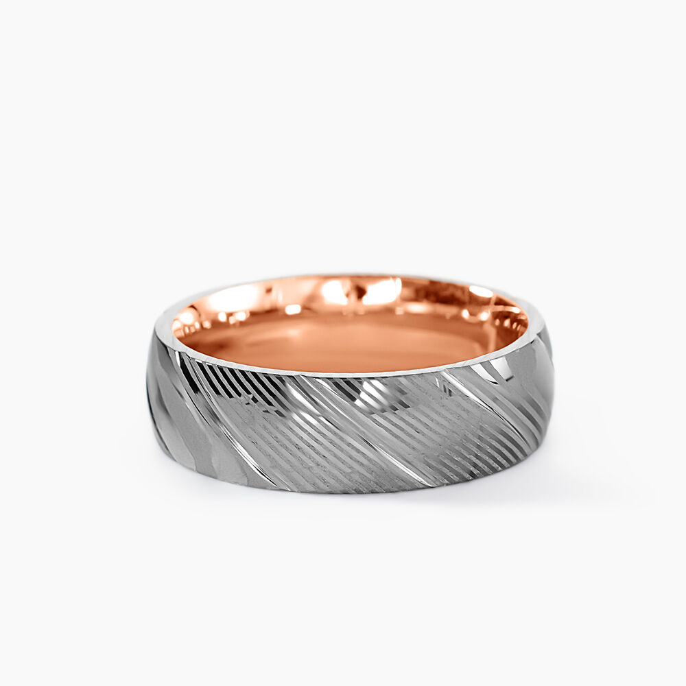 Bague Jourdan Acier Bicolore - Bijoux fantaisie Homme | Marc Orian