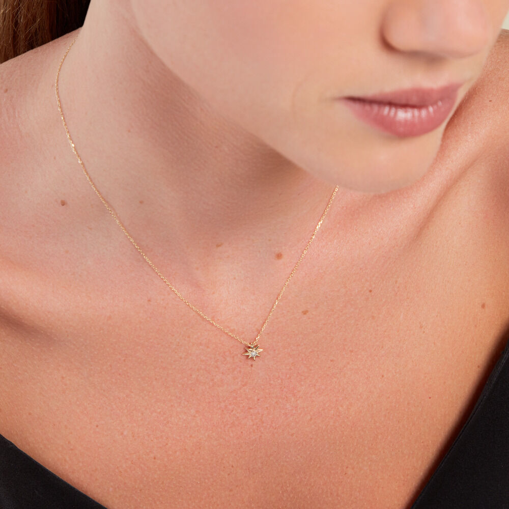 Collier Confucius Or Jaune Diamant - Colliers avec pierres Femme | Marc Orian