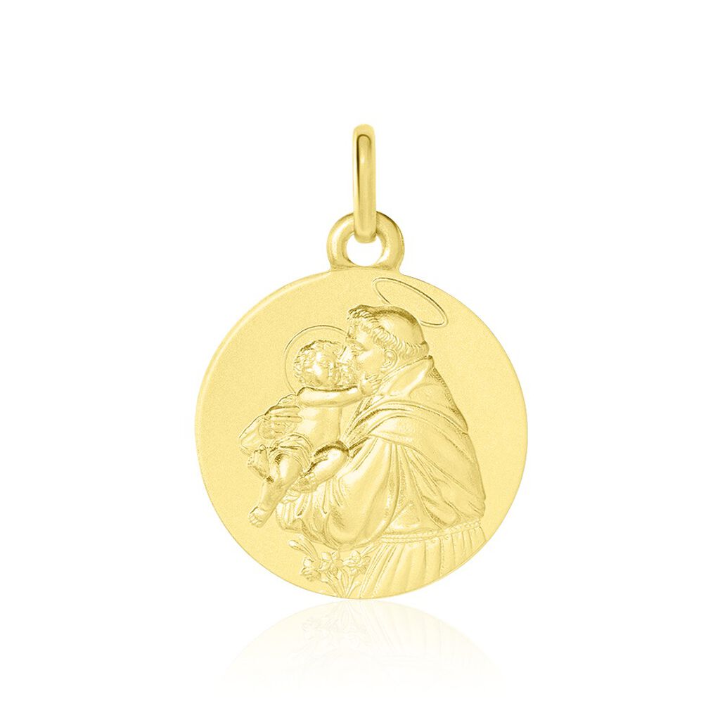 Medaille Or Jaune Saint Antoine De Padoue - Médailles et médaillons Famille | Marc Orian