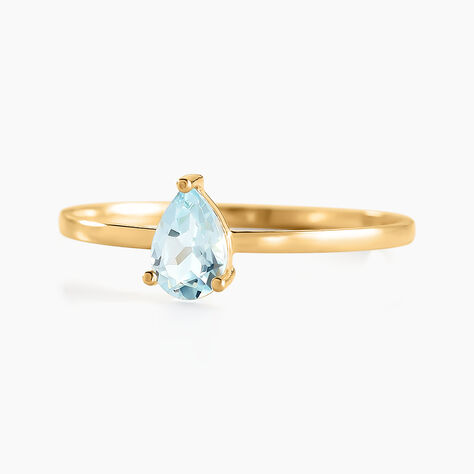 Bague Solitaire Goutte Or Jaune Topaze - Bagues pierres fines Femme | Marc Orian
