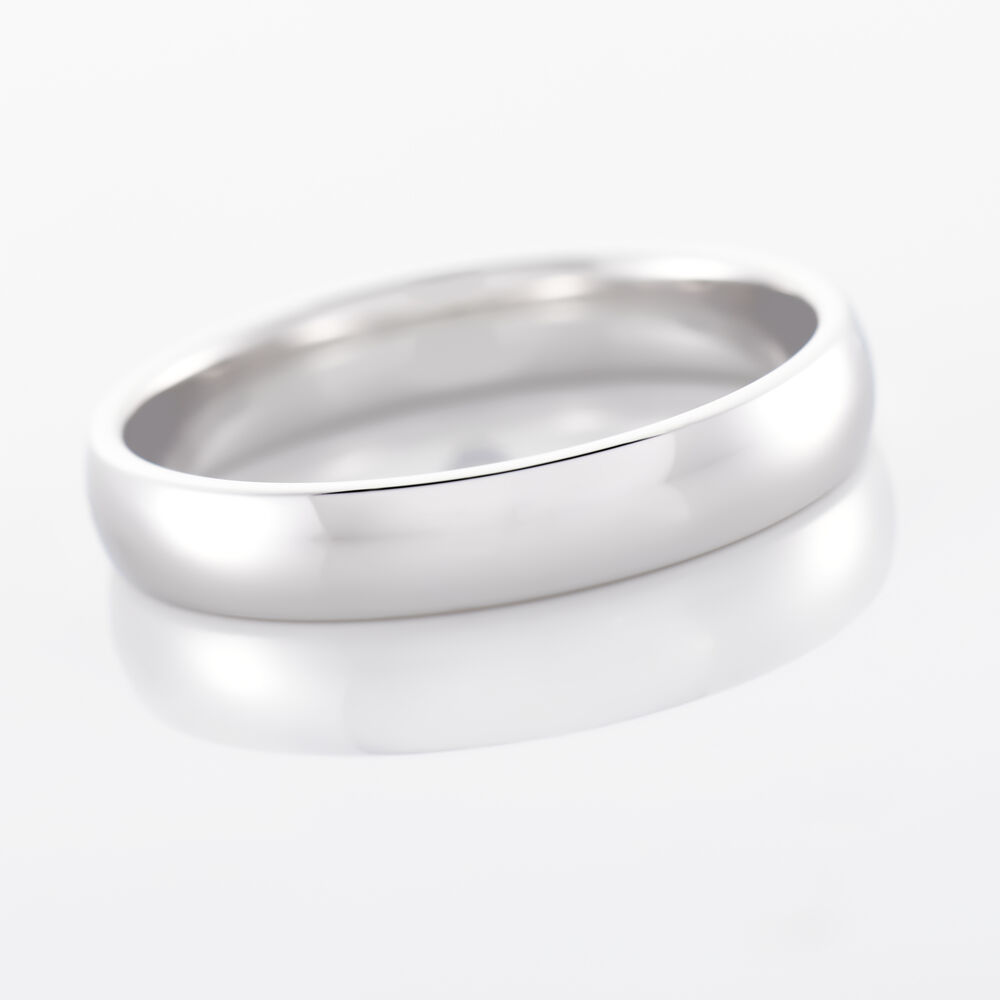 Alliance Sirona Demi Jonc Confort Or Blanc - Alliances duo Famille | Marc Orian