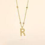 Collier Plaqu&eacute; Or Jaune Lettra - Colliers fantaisie Femme | Marc Orian