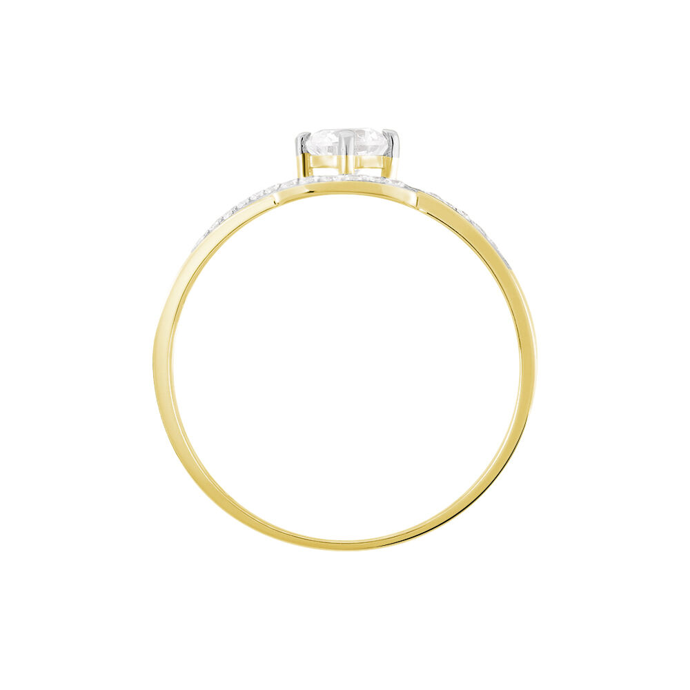 Bague Rozena Or Jaune Oxyde De Zirconium - Bagues avec pierre Femme | Marc Orian