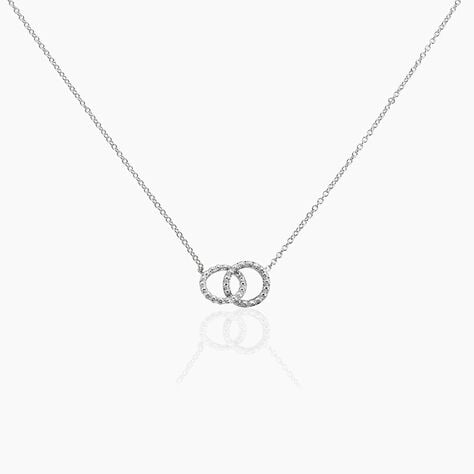 Collier M&eacute;lo&eacute; Argent Blanc - Colliers fantaisie Femme | Marc Orian