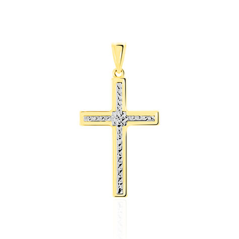Pendentif Benny Croix Ciselee Or Bicolore - Pendentifs Famille | Marc Orian