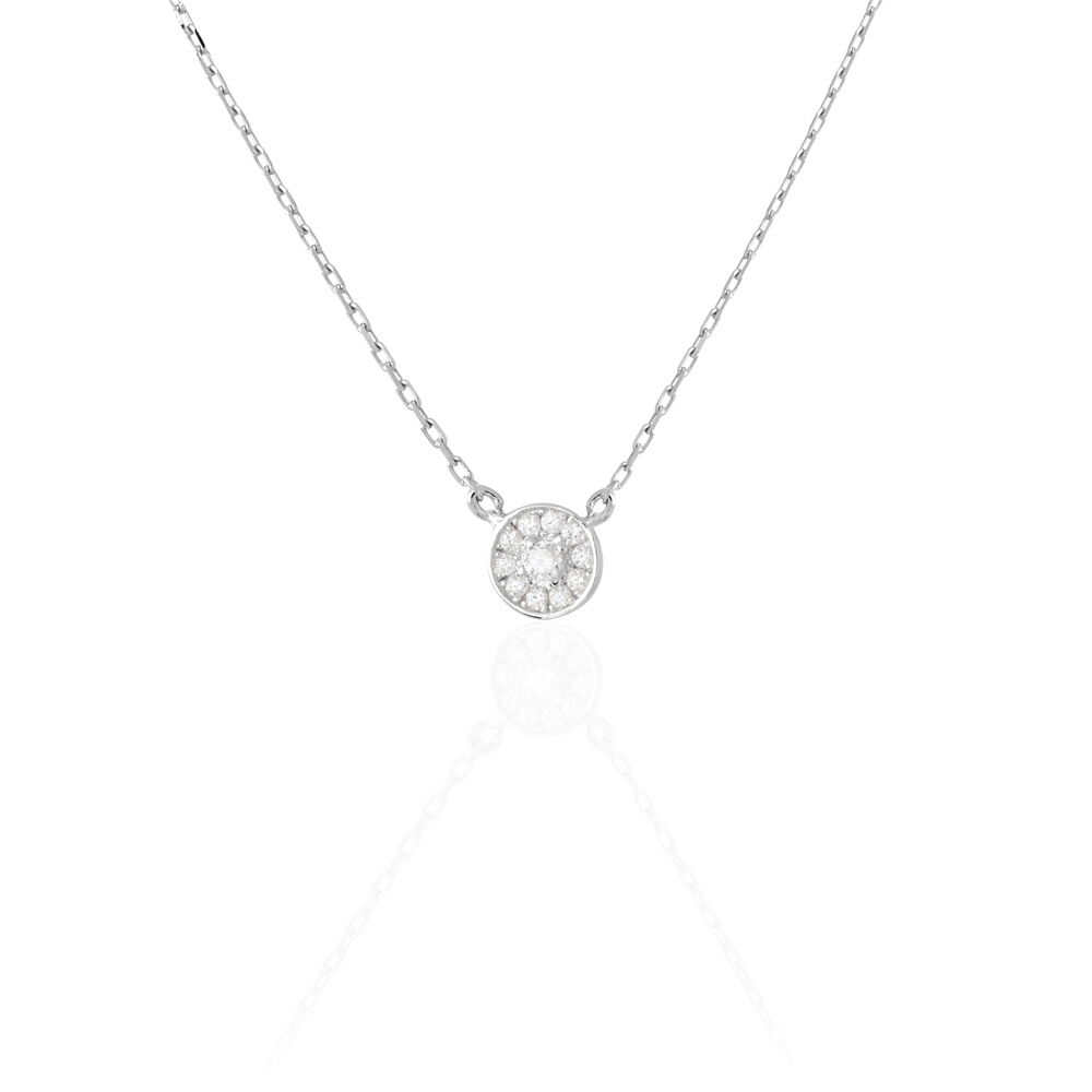 Collier Argent Blanc Auxana Oxyde De Zirconium - Colliers avec pierres Femme | Marc Orian