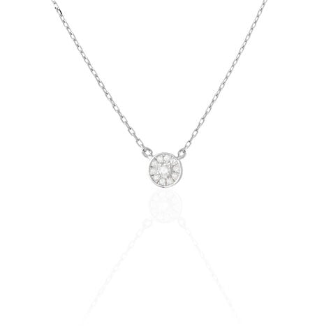 Collier Argent Blanc Auxana Oxyde De Zirconium - Colliers avec pierres Femme | Marc Orian