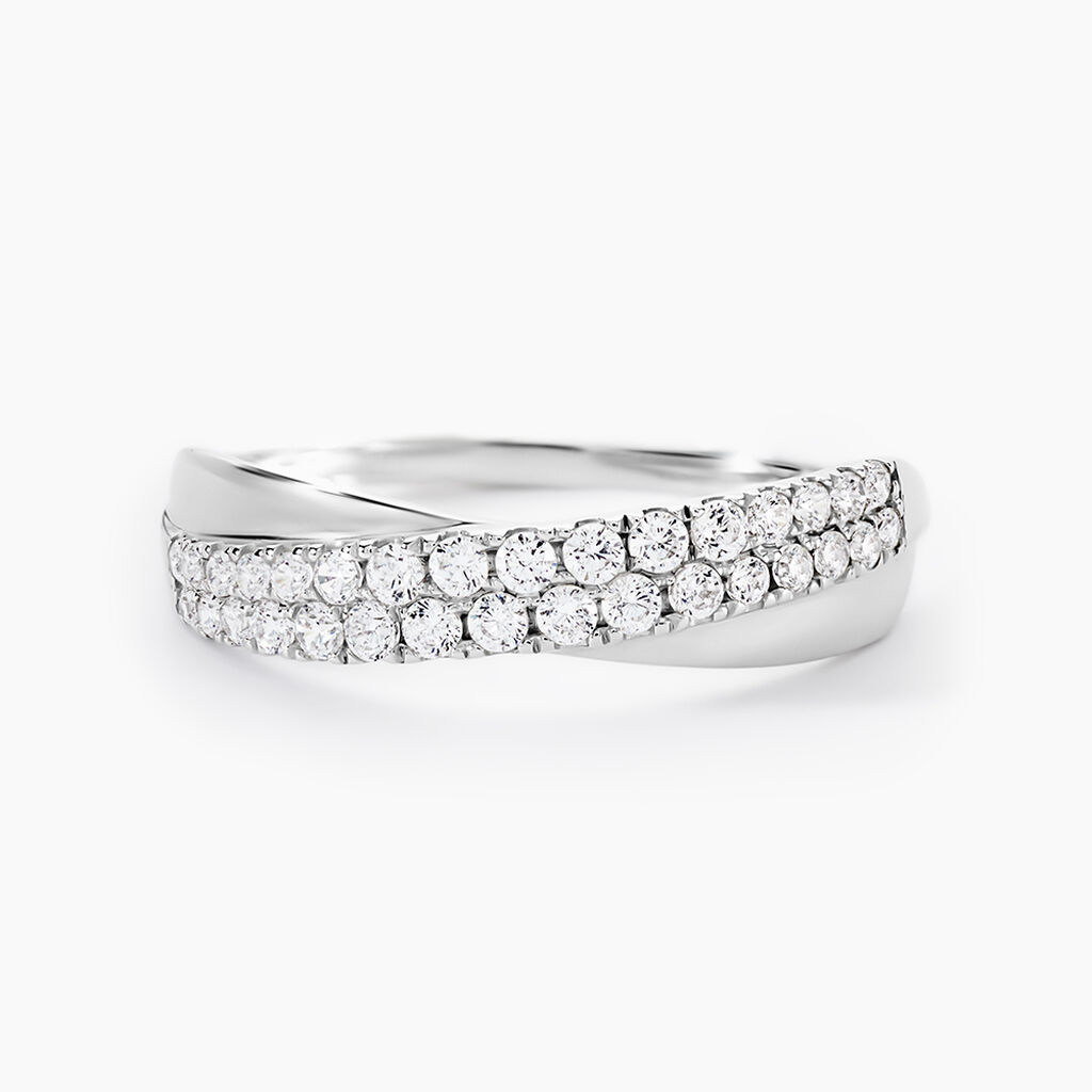Bague Aglae Or Blanc Oxyde De Zirconium - Bagues avec pierre Femme | Marc Orian