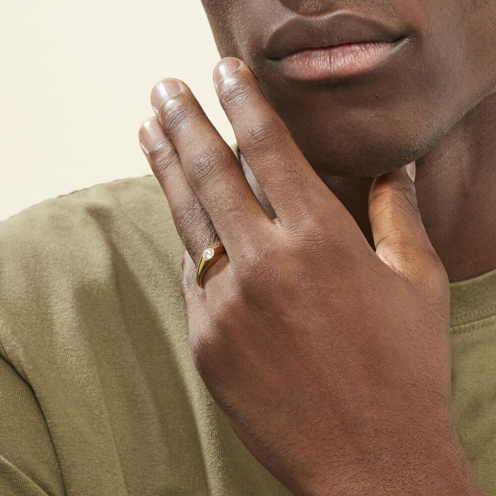 Chevaliere Maxime Or Jaune Oxyde - Chevalières Famille | Marc Orian