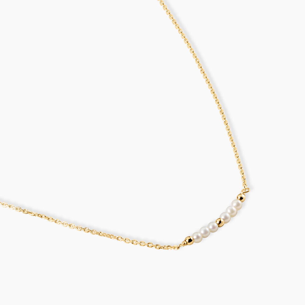 Collier Tova Argent Dor&eacute; A L'Or 750/1000 Perle De Culture - Colliers avec pierres  | Marc Orian