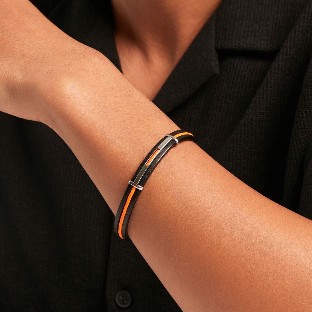 Bracelet Jourdan Damayanti Cuir Noir - Bracelets cuir Homme | Marc Orian