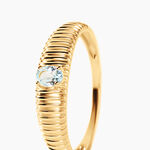 Bague Bendt Argent Dor&eacute; A L'Or 750/1000 Topaze - Bagues pierres fines Femme | Marc Orian