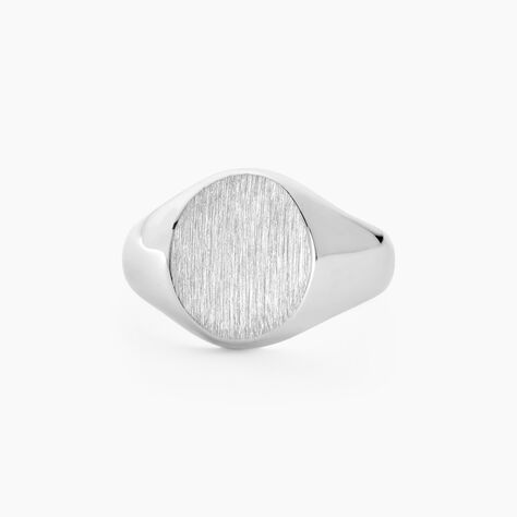 Chevalière Karl Argent Blanc - Bijoux personnalisés Homme | Marc Orian