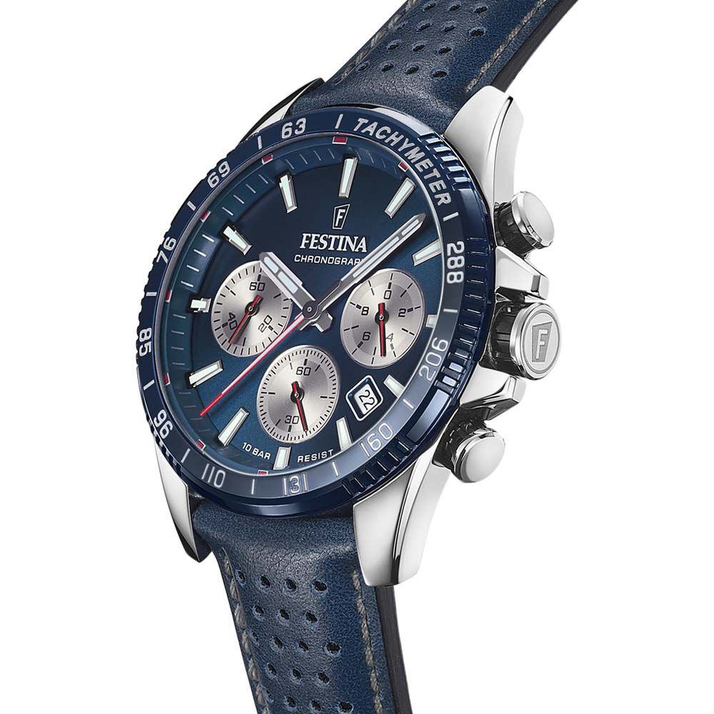 Montre Festina Timeless Chronograph Bleu - Montres étanches Homme | Marc Orian