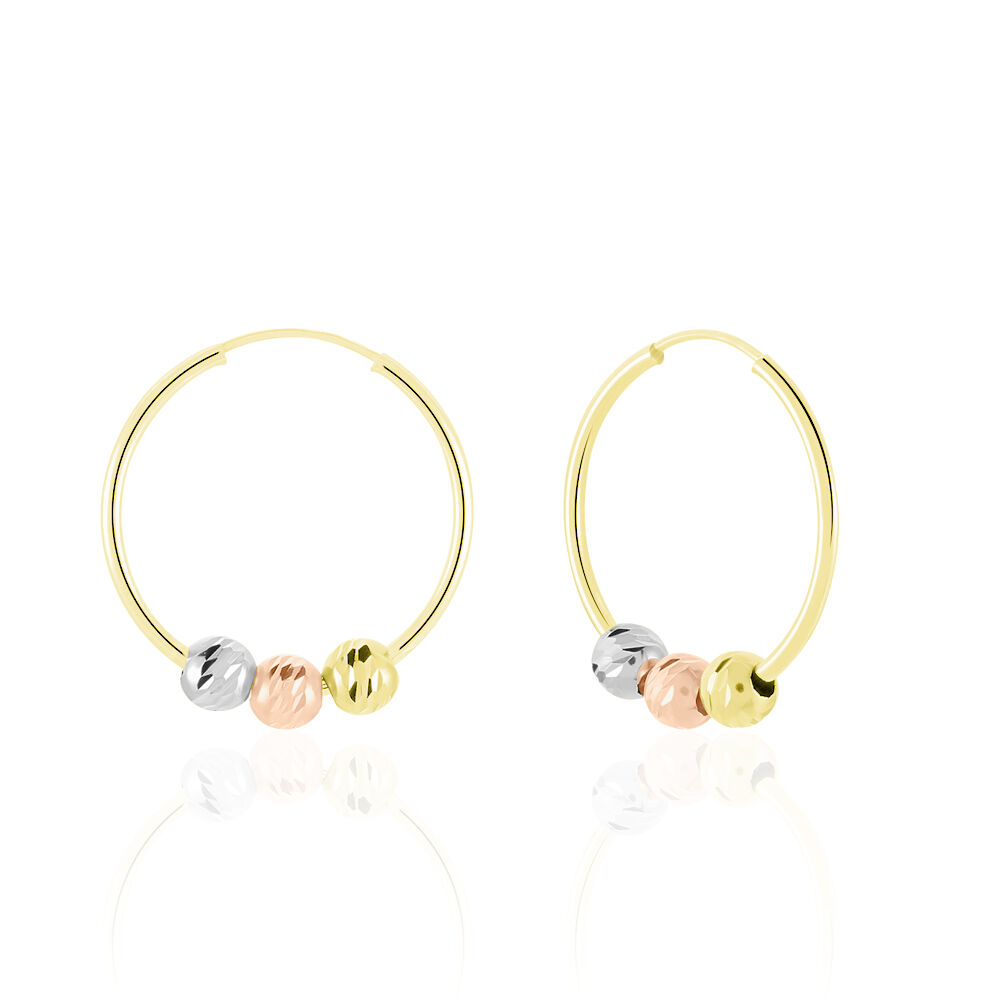 Cr&eacute;oles Eudocia Or Tricolore - Cr&eacute;oles Femme | Marc Orian