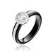 Bague Solitaire Solitaire Argent Blanc Céramique Et Oxyde De Zirconium - Bagues de promesse Femme | Marc Orian