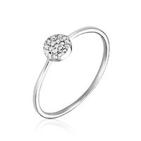 Bague Lorainne Argent Blanc Oxyde De Zirconium