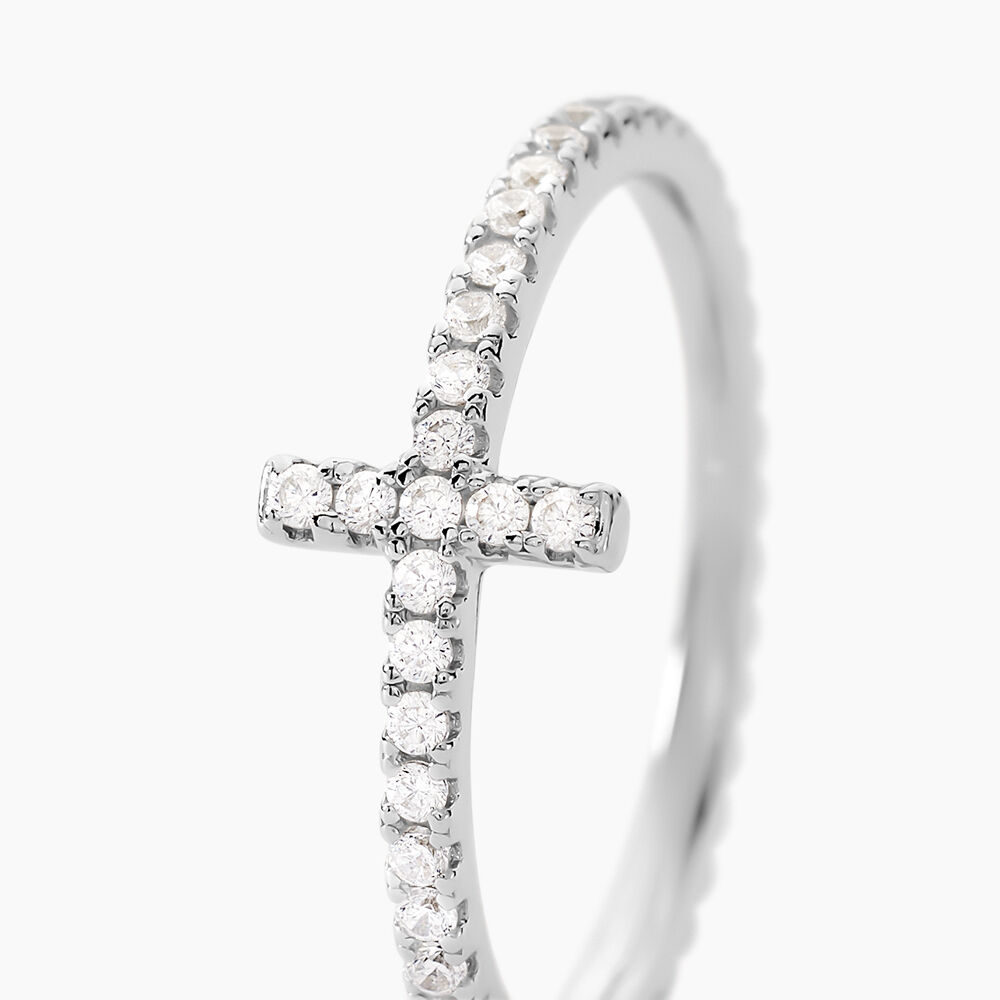 Bague Biche Argent Blanc Oxyde De Zirconium - Bagues avec pierre Femme | Marc Orian