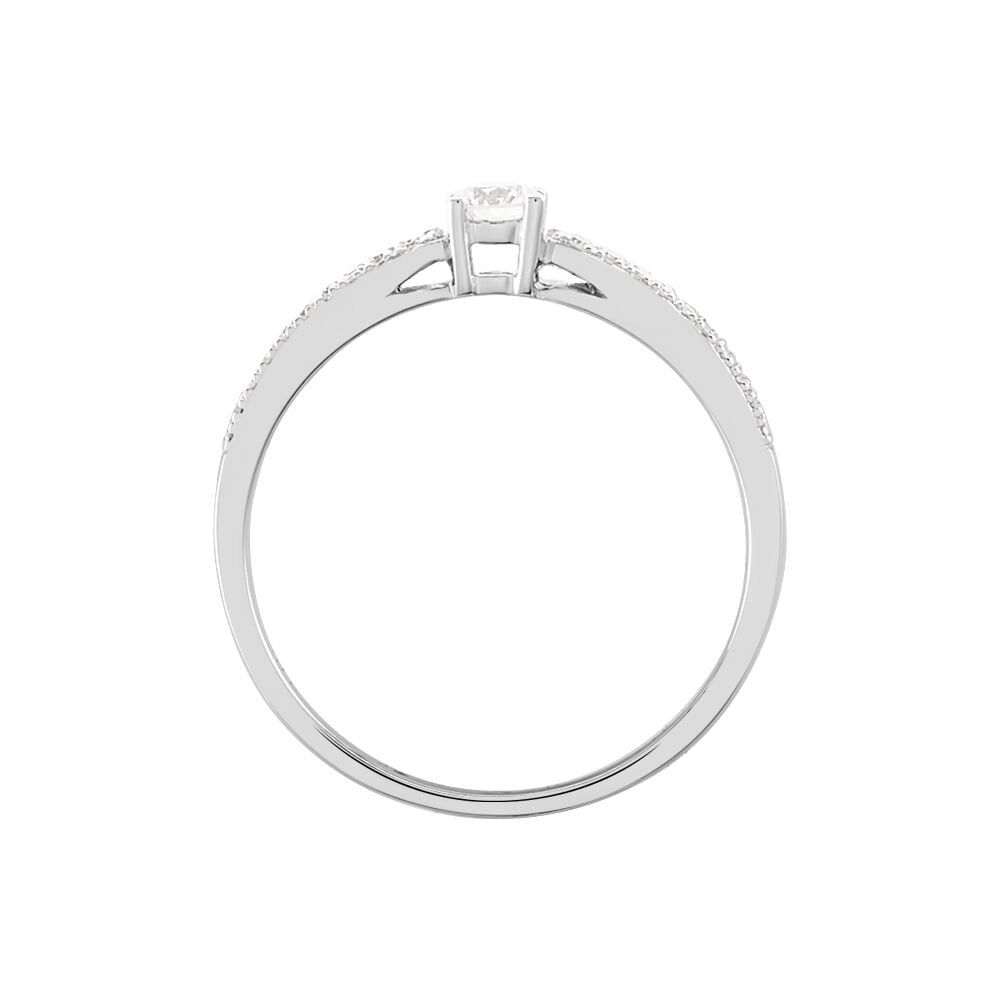Bague Solitaire Katalina Or Blanc Diamant - Parures de mariage Femme | Marc Orian