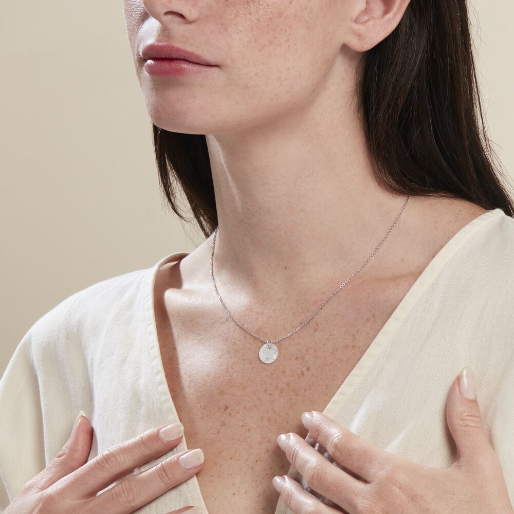 Collier Argent Blanc Pierine Nacre - Colliers ras du cou Femme | Marc Orian