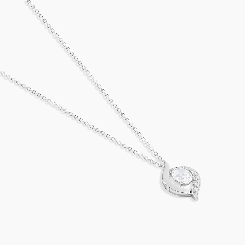 Collier Or Blanc Lydia Oxydes De Zirconium - Colliers avec pierres Femme | Marc Orian