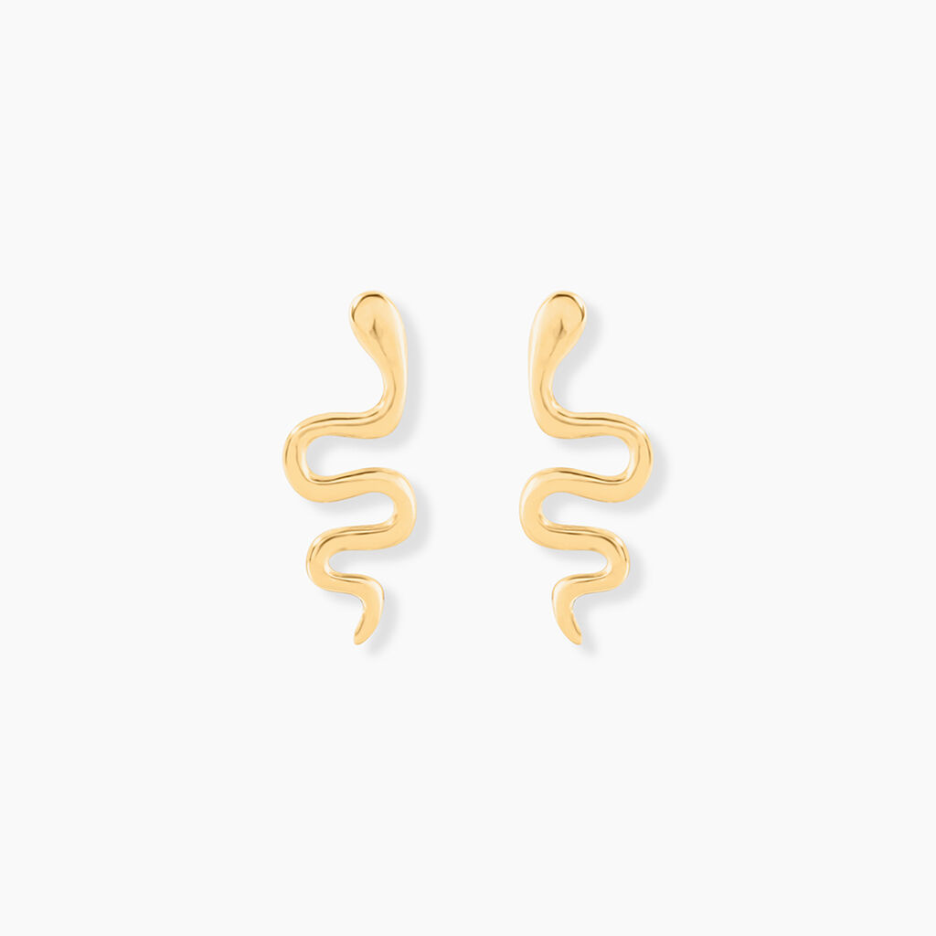 Boucles D'oreilles Puces Serafino Or Jaune - Puces Femme | Marc Orian