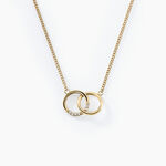 Collier Acier Dor&eacute; Oxydes De Zirconium - Colliers avec pierres Femme | Marc Orian