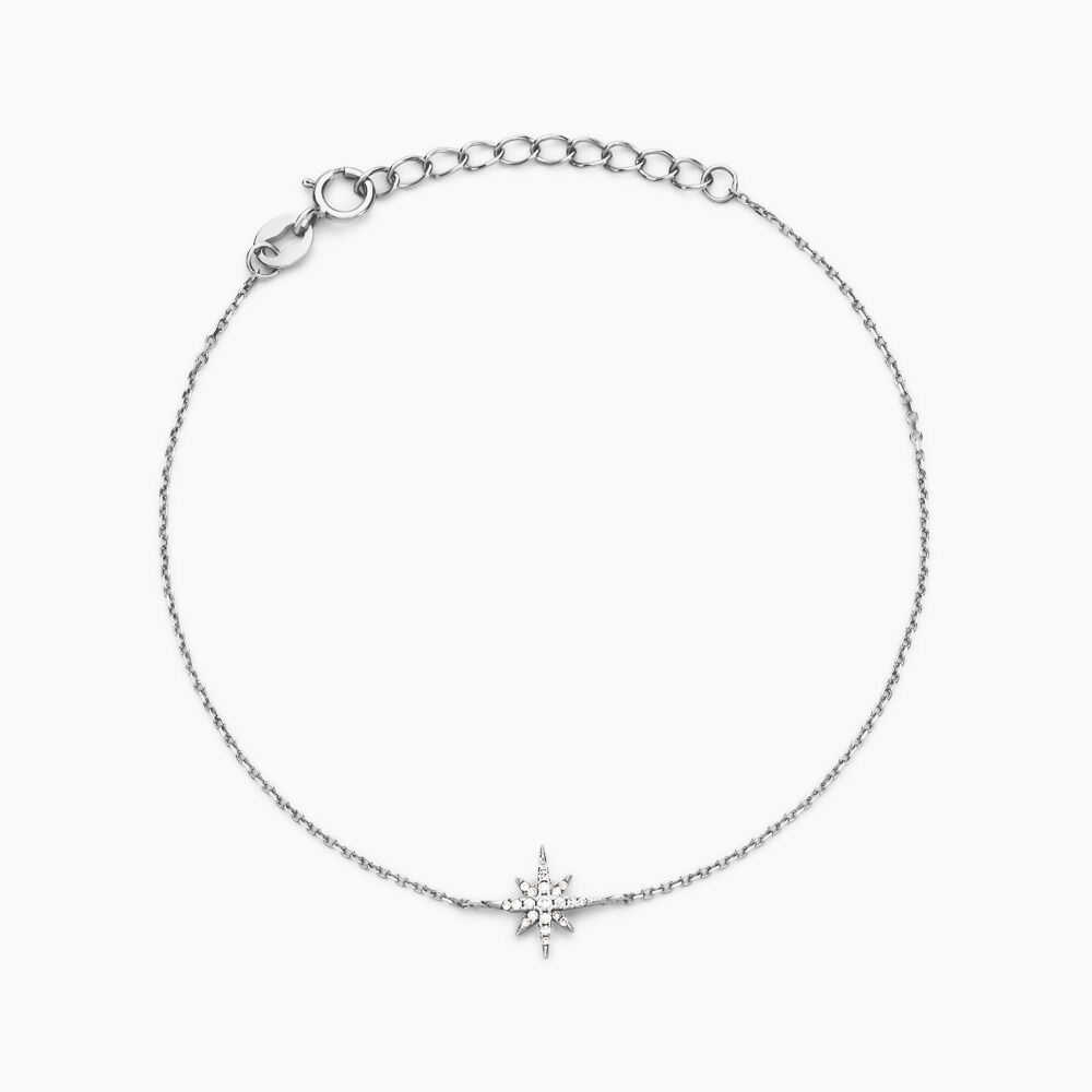 Bracelet Lysianne Argent Blanc Oxyde De Zirconium - Bracelets chaînes Femme | Marc Orian