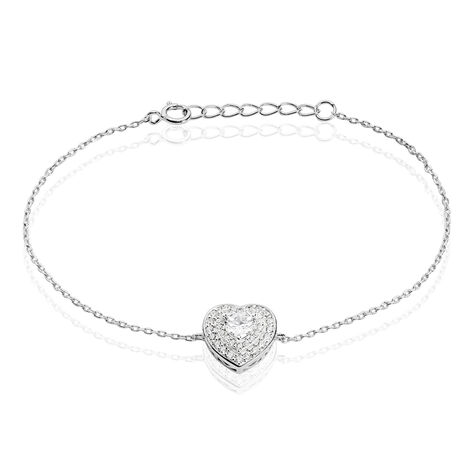 Bracelet Lumineuse Argent Blanc Oxyde De Zirconium - Bracelets chaînes Femme | Marc Orian