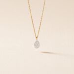 Collier Pear C Or Jaune Diamant - Colliers avec pierres Femme | Marc Orian
