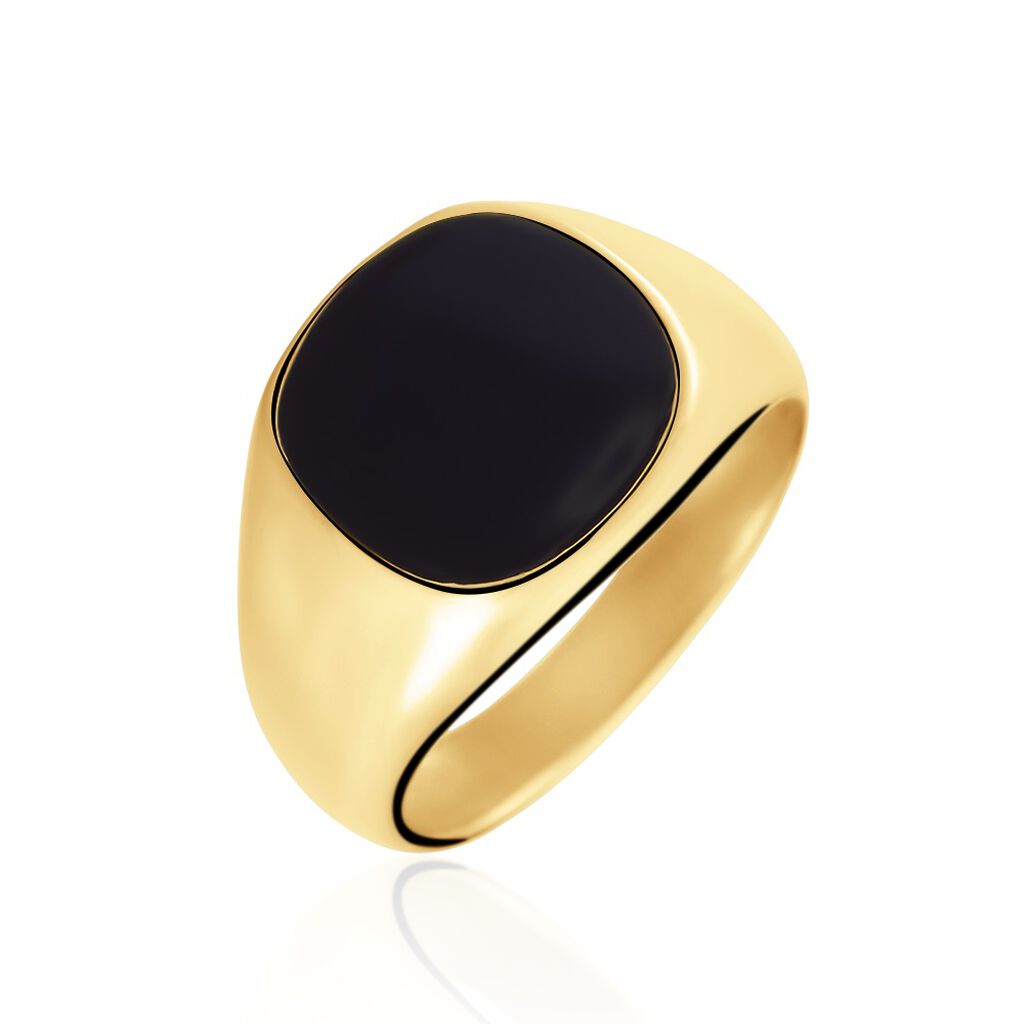 Chevalière Jourdan Veligenda Acier Doré - Bijoux fantaisie Homme | Marc Orian