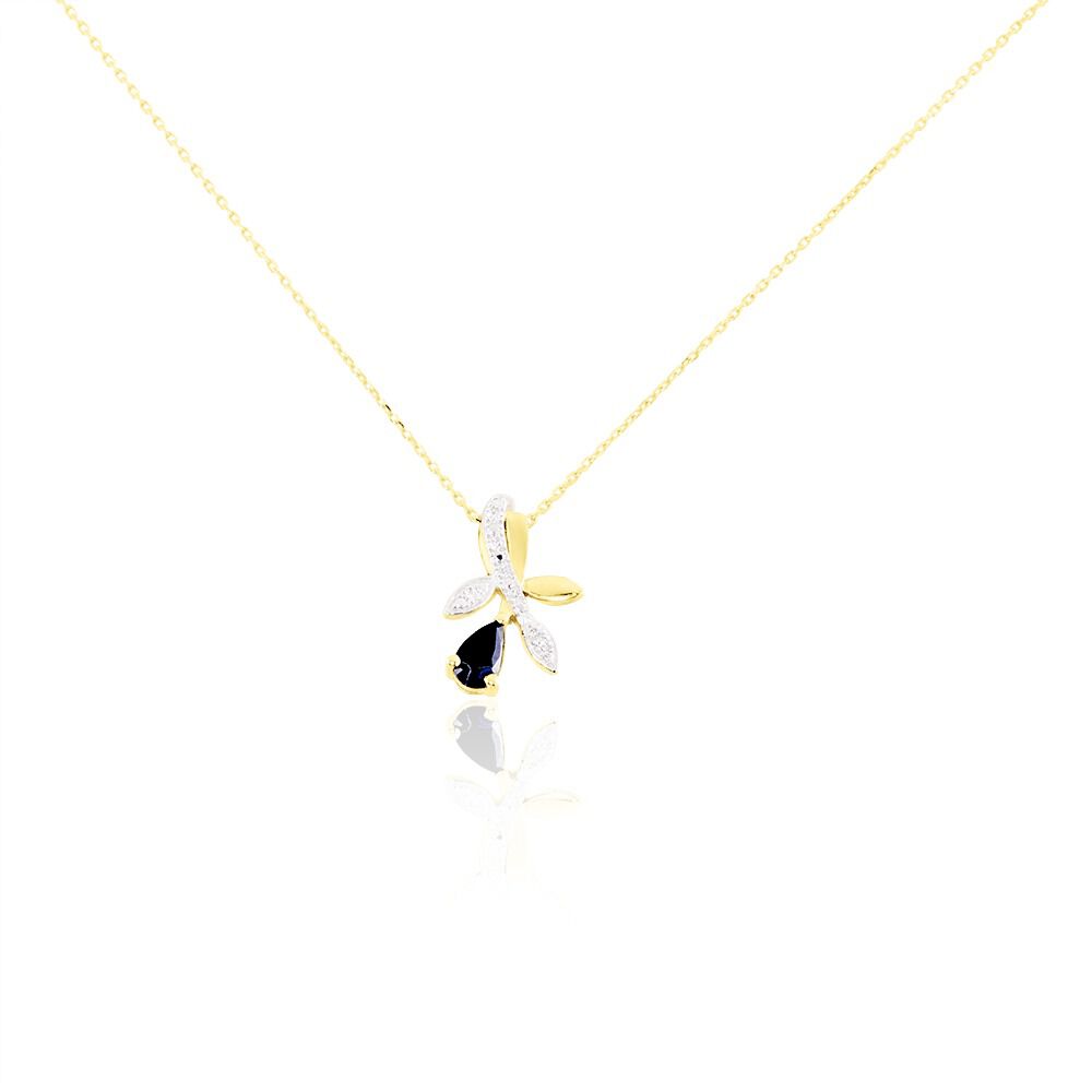 Collier Djamy Or Jaune Saphir Diamants - Colliers avec pierres Femme | Marc Orian