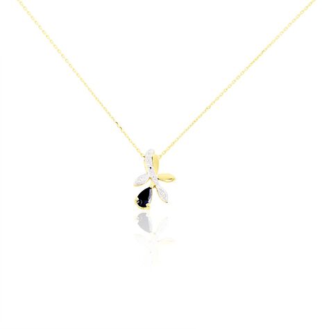 Collier Djamy Or Jaune Saphir Diamants - Colliers avec pierres Femme | Marc Orian