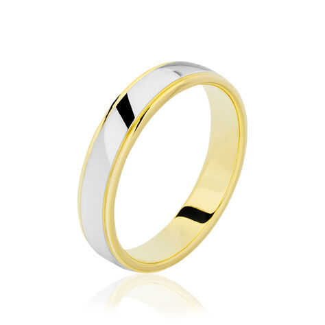 Alliance Miroir Ruban Plat Or Bicolore - Alliances duo Unisex | Marc Orian