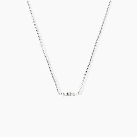 Collier Adriaan Argent Blanc Oxyde De Zirconium - Colliers avec pierres Femme | Marc Orian