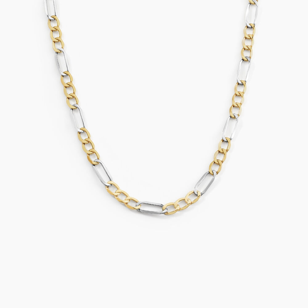 Cha&icirc;ne Cameo Maille Alternee 1/3 Or Bicolore - Chaines Homme | Marc Orian